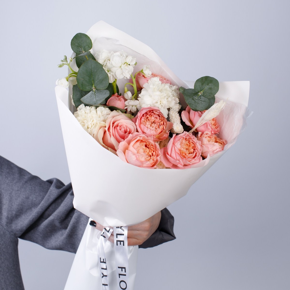 sbornyj buket s pionovidnoj rozoj 5